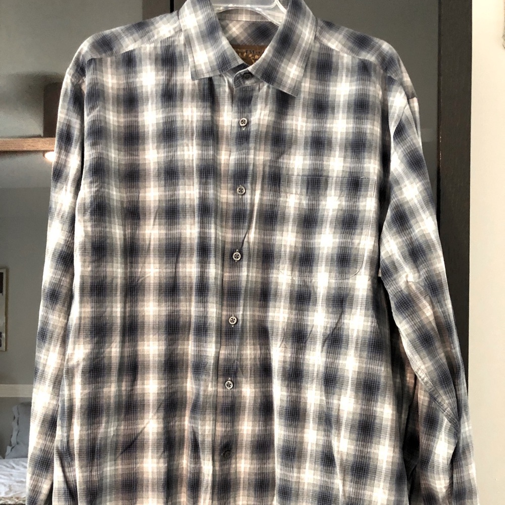Pronto Uomo Blue men’s button down